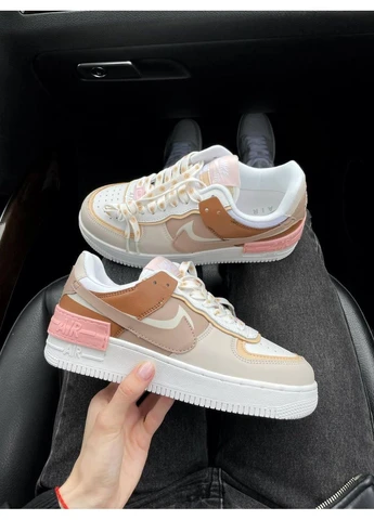 КРОССОВКИ ЖЕНСКИЕ NIKE AIR FORCE 1 SHADOW BROWN НАЙК АИР ФОРС 1 КОРИЧНЕВЫЕ No Brand коричневые демисезоны (392016804)