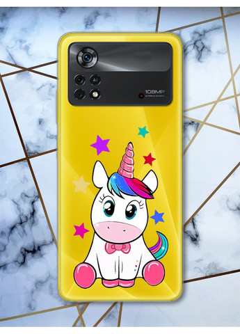 Чехол на Xiaomi Poco X4 Pro Единорог (принт 102) Creative (359500749)