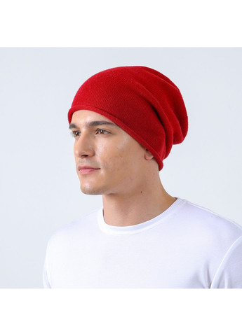 Шапка бини мужская шерсть красная АЛИМ 593-954 LuckyLOOK 593-954М (351902710)