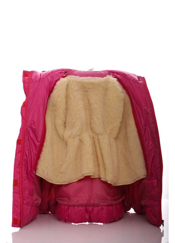 Рожеве зимнє Плащ на синтепоні для дівчинки малиновий 104 см (28164) BABYKROHA