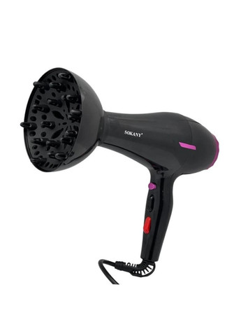 Фен для сушіння волосся Sokany SK-14002 концентратор дифузор 2 швидкості 2 режими роботи Чорний 2400 Вт No Brand (345701957)