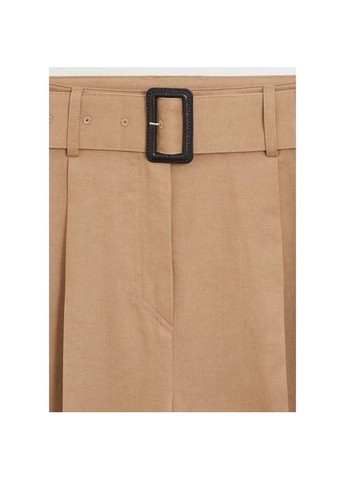 Брюки под пояс брюки бежевые из натуральной ткани. Mango (349360064)