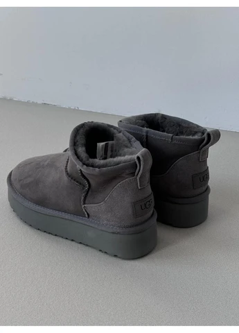 Серые угги мужские ugg ultra mini platform grey No Brand