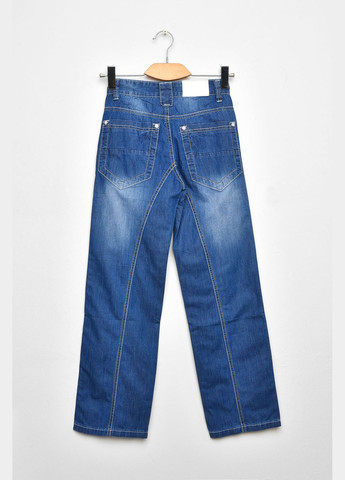 Синие демисезонные прямые джинсы подростковые для девочки синего цвета Let's Shop