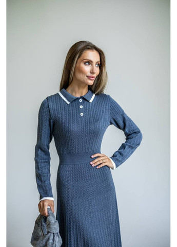 Серое повседневный платье женское а-силуэт KaraMix однотонное