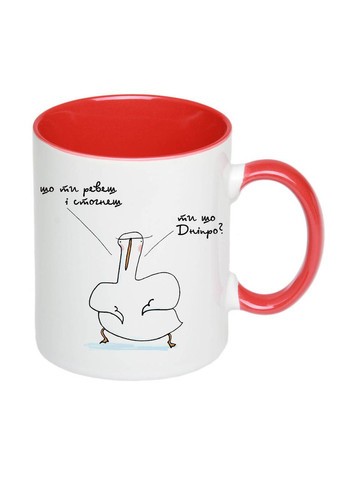 Чашка з принтом "Шо ти ревеш і стогнеш" 330мл (колір червоний) (19938) No Brand (312486953)