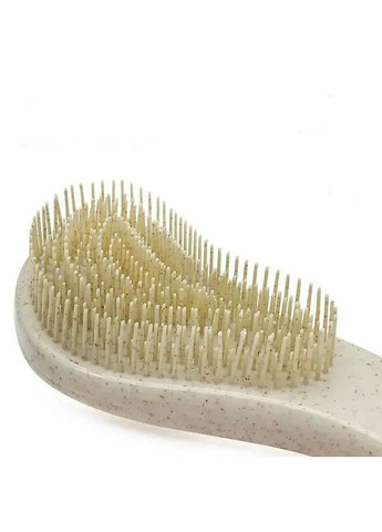 Набір гребінець і масажна щітка для волосся в мішечку бежевий No Brand (307061035)