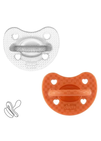 Пустышка PhysioForma Luxe, силикон, 16-36 мес., 2 шт., цвет оранжевый (73035.31.00) Chicco (381922106)