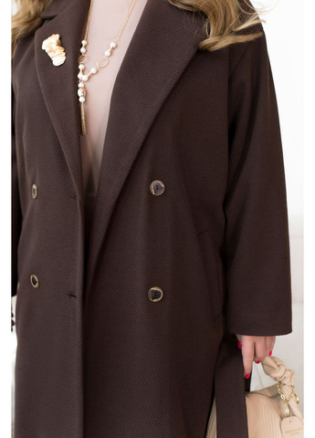 Коричневое демисезонное Пальто двубортное Minova