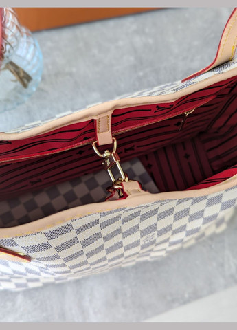 Сумка шоппер Луї Вітон Neverfull ЛЮКС бежева шахмати No Brand (322560232)