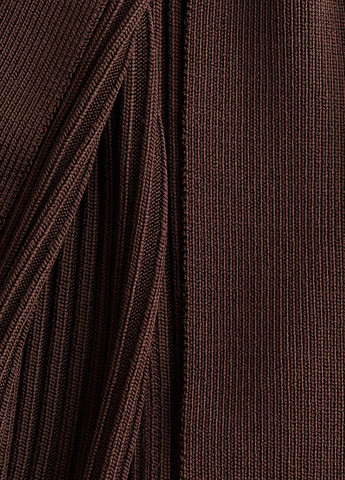 Темно-коричневая кэжуал однотонная юбка H&M