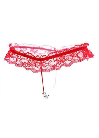 Стринги с бусинками S-M Красный No Brand (368893040)