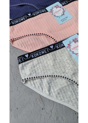 Набір 4 шт бавовняні трусики сліпи в широкий рубчик Kokowei (365271206)