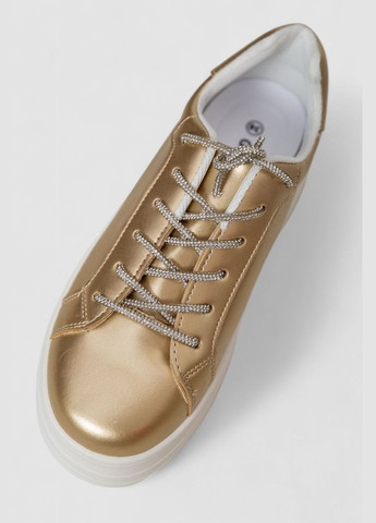Кроссовки женские демисезонные на платформе,, 243R2024-17 Gollmony золотистые всесезоны (328921825)