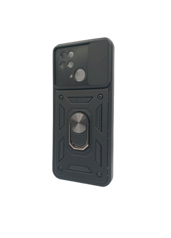 Накладка ударопрочная с держателем и защитой камеры для Xiaomi Redmi 10С / Черная X-level (329881541)