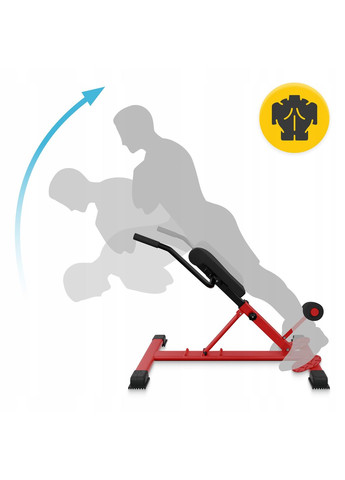 Скамья для гиперэкстензии регулируемая Red/Black (P-5905973402682) 4FIZJO (332887748)