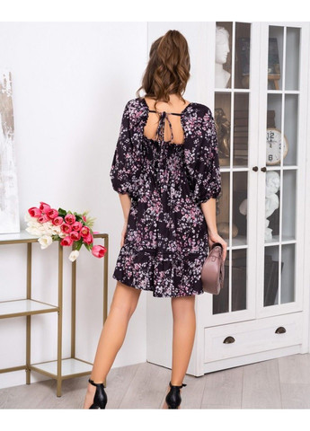 Чорна повсякденний сукня sa-456 чорний ISSA PLUS