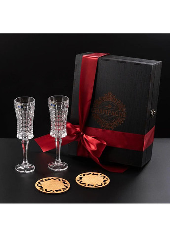 Набір для шампанського та костеру. 2 шт бокалі Diamond 120 мл Bohemia (364550538)