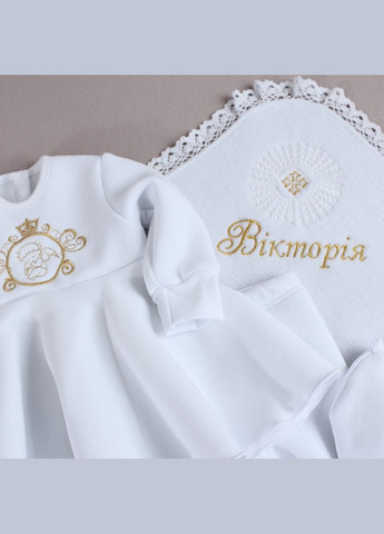 Тепле плаття на хрещення з іменною крижмою, Хрестильні набори з вишивкою, Плаття для дівчинки на хрестини, 74 No Brand (301033613)