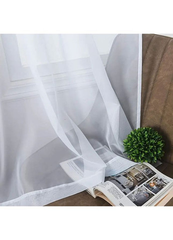 Тюль готова спальні кухні Pivdenne 300х270, 1 шт вуаль Білий (82924-300) No Brand (368766810)