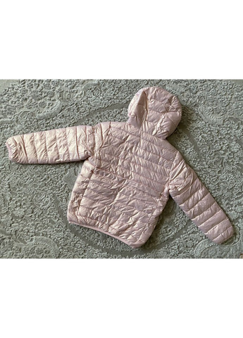 Пудрова демісезонна куртка з капюшоном на дівчинку 140-180 No Brand