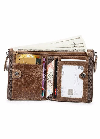 Кошелек мужской кожаный 14684 Cветло-коричневый Vintage (306881963)