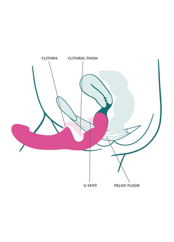 Безремінний страпон SHARE LITE blackberry, регульований, полегшена модель - CherryLove Fun Factory (366962698)
