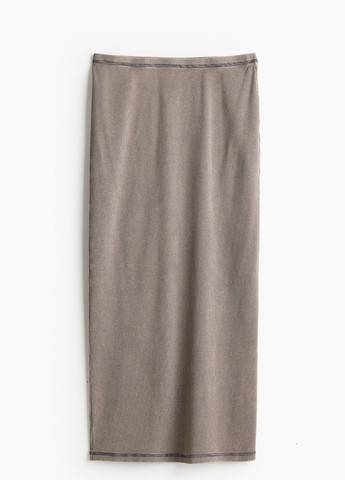 Серо-бежевая кэжуал однотонная юбка H&M