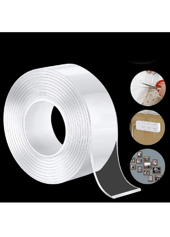 Комплект набор многоразовая двухсторонняя сверхсильная крепежная прозрачная клейкая лента скотч 5 метров 2 штуки (481015-Prob) Unbranded (350752240)