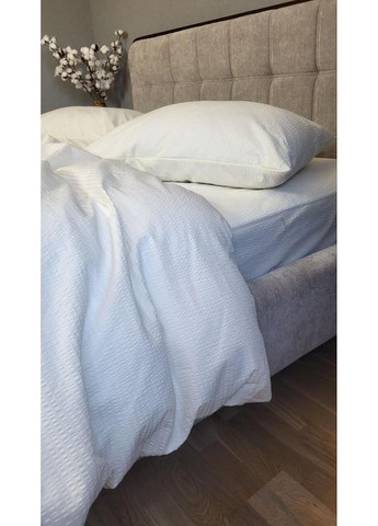 Постільна білизна Молочний GS101, ранфорс гофра (жатка) Евро розмір, наволочки 50/70 No Brand (363190924)