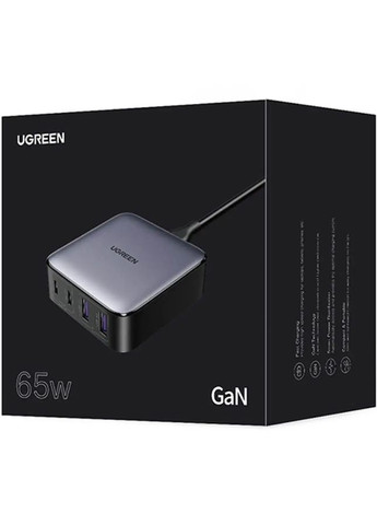 Зарядное устройство 4xUSB 65W (2хUSBC+2xUSB-A) Gan CD327 Ugreen (315435250)