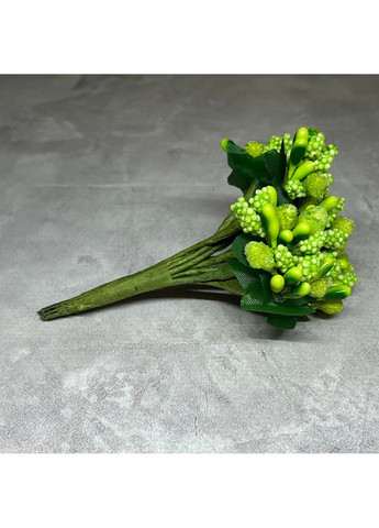 Тычинка для рукоделия (добавка для цветов), цвет- салатовый, букет (12 веточек) No Brand (323653623)