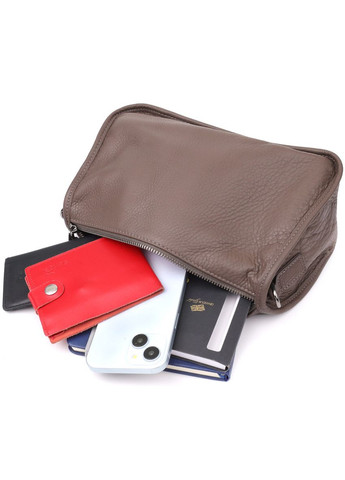 Практична жіноча сумка на плече із натуральної шкіри 23003 Коричневий Vintage (347146846)