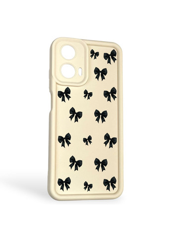 Чехол силиконовый Soft Touch с 3D принтом женским для Moto G24 (PB1E0003RS) молочный (Полная защита камеры) Motorola (373670818)