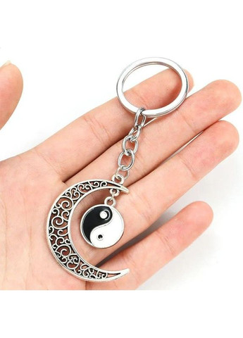 Брелок Місяць та інь-янь чорне і біле з місяцем амулет талісман No Brand (339869704)