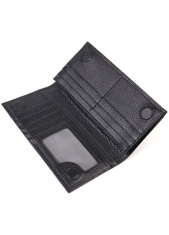 Кошелек мужской Кожаный с тиснением под крокодила 21896 Черный Canpellini (306881498)