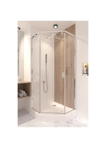 Душевая кабина Scorpio 90х90 см, стекло Clear 6 мм, CalcLess, без поддона Qtap CRM10995-AC6 (341326589)
