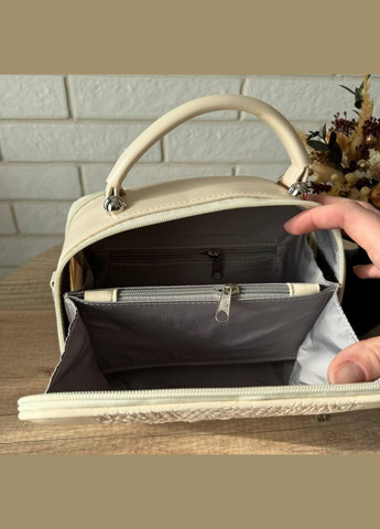 Міні сумочка клатч через плече із еко-шкіри з блискавкою чорна під рептилію (sku_760М) No Brand (330575970)