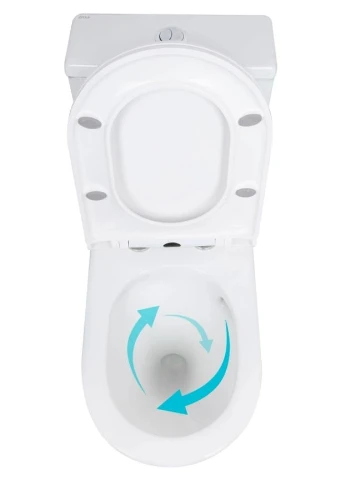 Напольный унитаз-моноблок Kolibri Ultra Quiet с сиденьем Slim Duroplast/ Soft-close/ Quick Release QT10226380W Qtap SD00052624 (385683658)