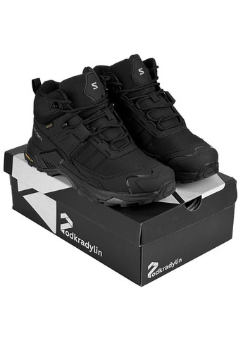 Черные зимние термо кроссовки leisure высокие Stilli