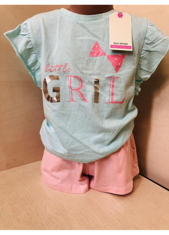 Подростковый летний костюм для девочки шорты 122 128 158 164 No Brand (366819699)