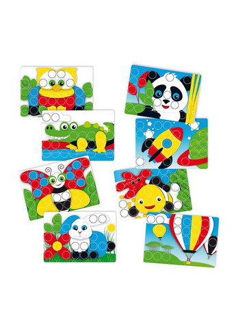 Набір — для занять Мозаїкою (40 Більших Фішок 33 мм + Дошка) Quercetti (342753342)