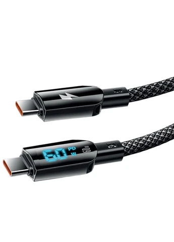Кабель USB Screen GP-UCN007 Type-C to Type-C (1.2m) (60W) Black Gelius (394623264)