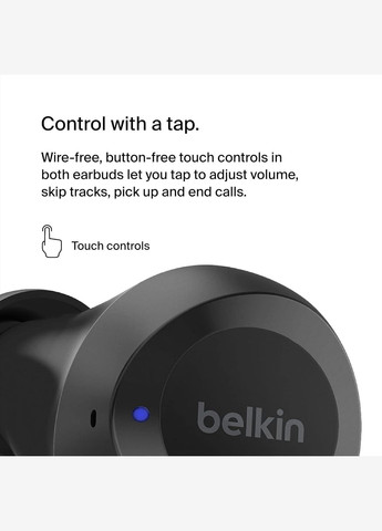 Навушники TWS Soundform Bolt True Wireless, чорний Belkin (322245554)
