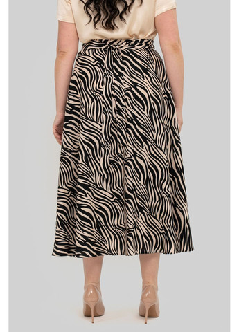 Бежевая повседневная юбка клешёная из штапеля all posa (ap102470p) A'll Posa