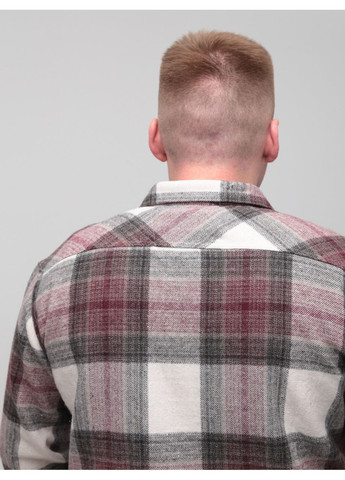 Бордовая повседневный рубашка в клетку Jean Piere