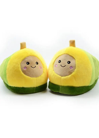 Зеленые тапочки мягкие авокадо, домашние kawaii No Brand