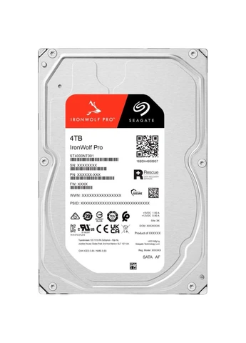 Накопитель HDD SATA 4.0TB IronWolf Pro 7200rpm 256MB (ST4000NT001) Seagate (334675574)