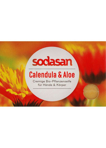 Органічне мило "Календула-алое" для обличчя, протизапальне 100g (753967-12305) Sodasan (368642439)