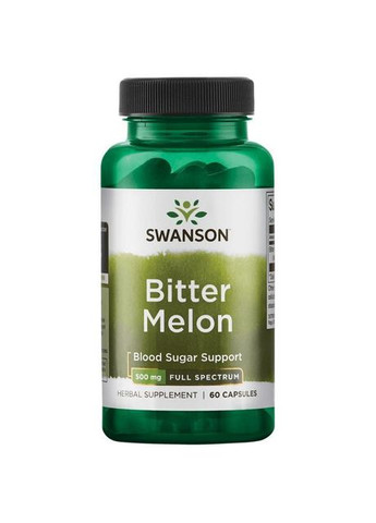 Горький огурец, Bitter Melon Momordica, 500 мг, 60 капсул Swanson (366733866)